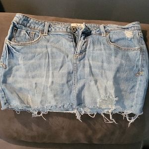 Denim mini skirt